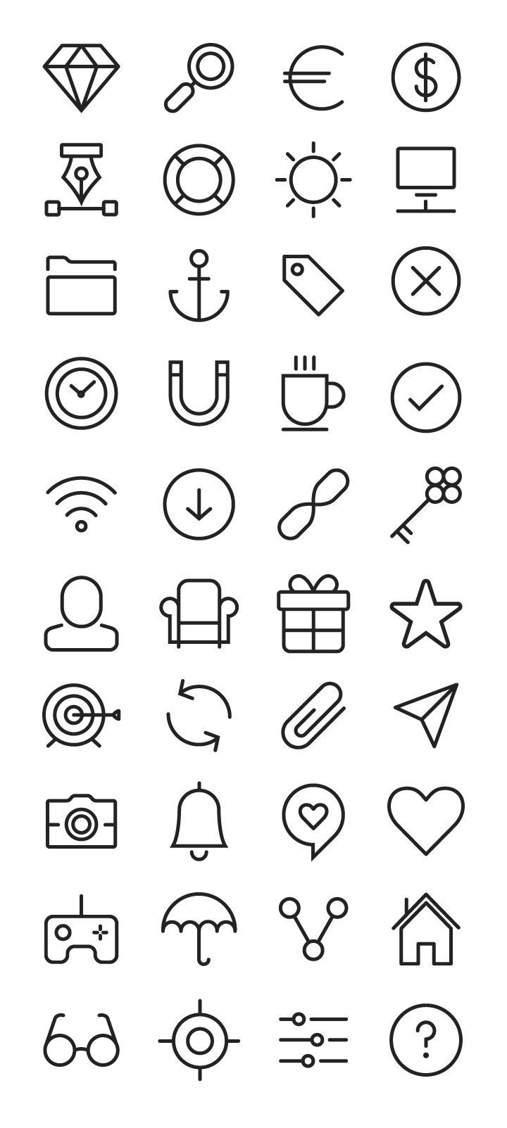 720x1603 Free Stroke Icons From Sympletts Pack Graphics Icon Design