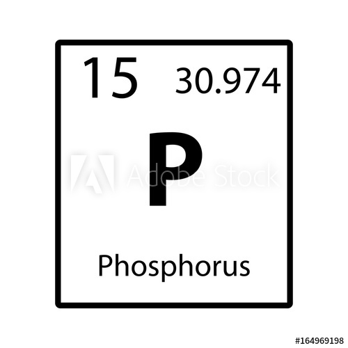 500x500 Phosphorus Periodic Table Element Icon On White Background Vector