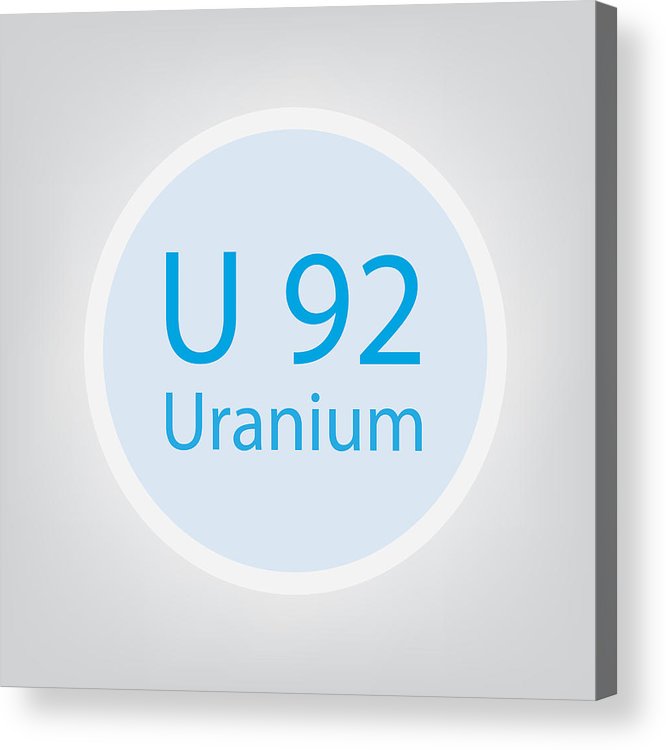 666x750 Uranium U Chemical Element Icon Acrylic Print