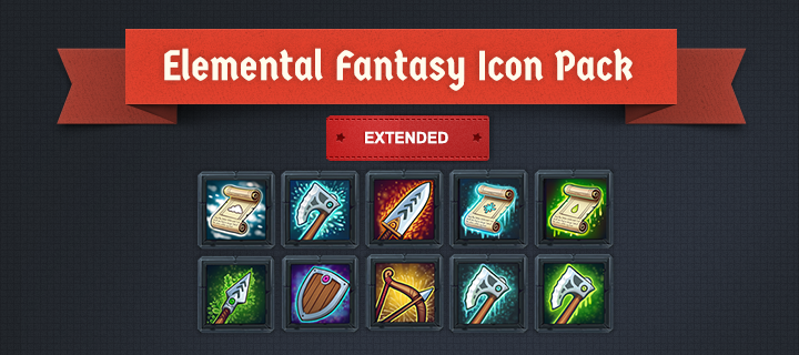 720x320 Painterly Elemental Icon Pack