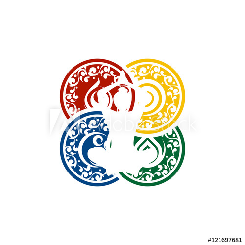 500x500 Yoga Elemental Logo Vector Image Icon