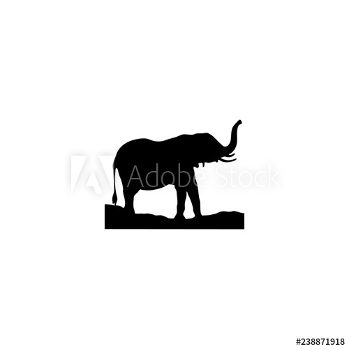 500x500 Elephant Vector Icon Elephant Sign On White Background Elephant