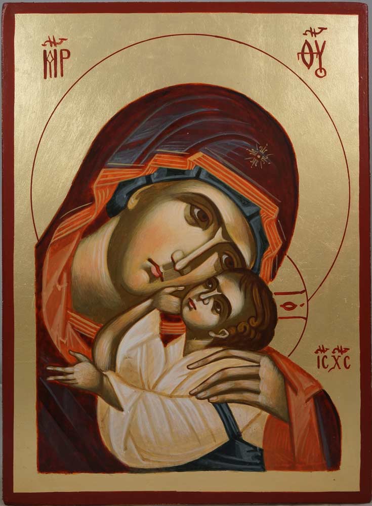 735x1000 The Virgin Eleusa Hand Painted Icon