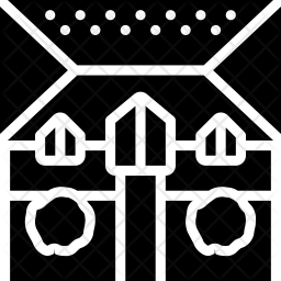 256x256 House Elevation Icon Of Glyph Style