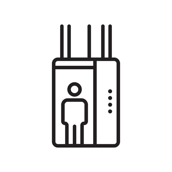 600x599 Elevator Icon Vector Sign And Symbol Isolated On White Backgroun