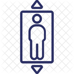 256x256 Elevator Icon Of Line Style
