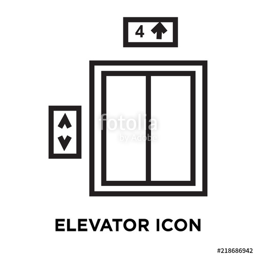 500x500 Elevator Icon On White Background Modern Icons Vector