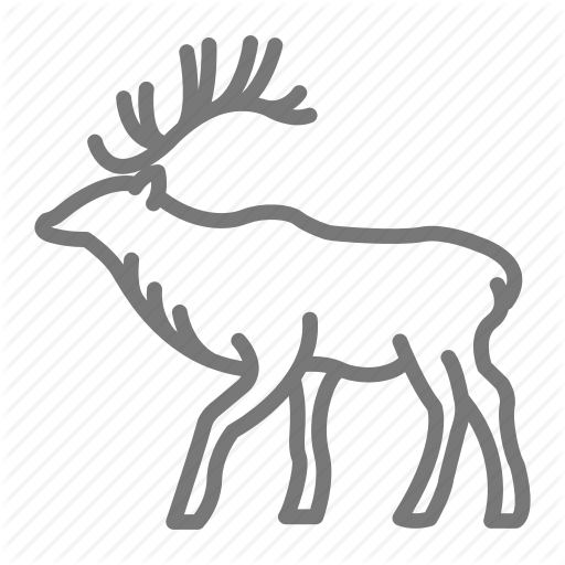 512x512 Animal, Antlers, Deer, Elk, Herd Icon