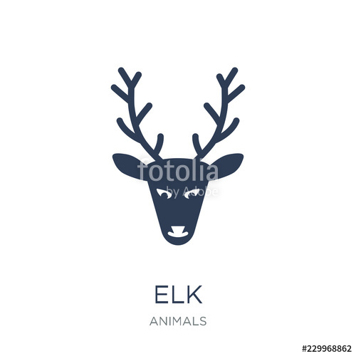 500x500 Elk Icon Trendy Flat Vector Elk Icon On White Background