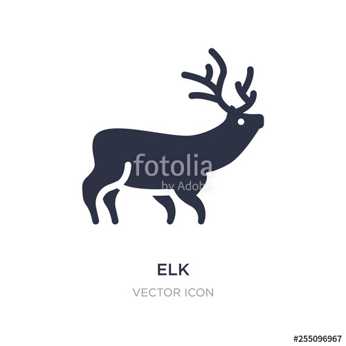 500x500 Elk Icon On White Background Simple Element Illustration