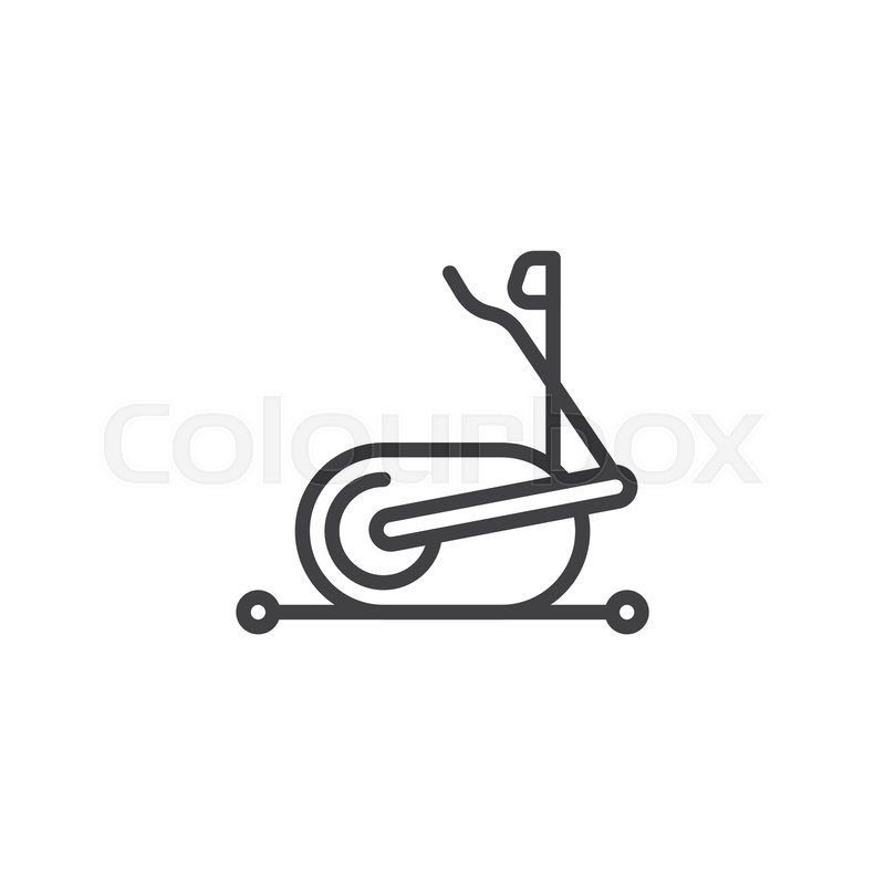 800x800 Elliptical Machine Gym Outline Icon Stock Vector Colourbox