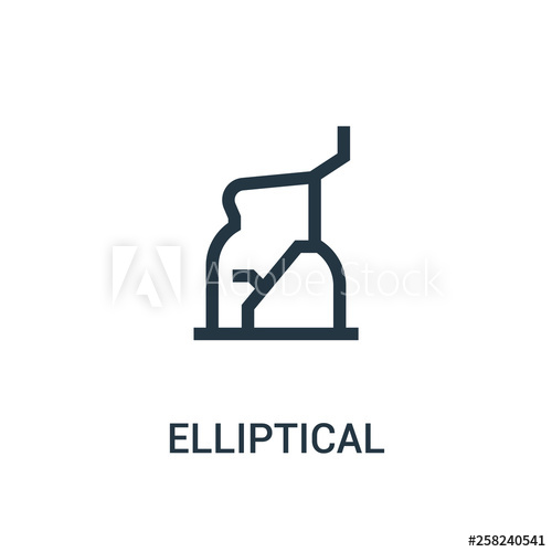 500x500 Elliptical Icon Vector From Gym Collection Thin Line Elliptical