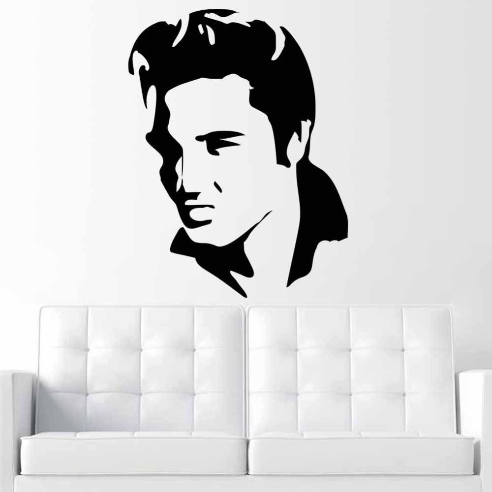 1000x1000 Removable Large Elvis Presley Guitar Music Icon Wall Sticker