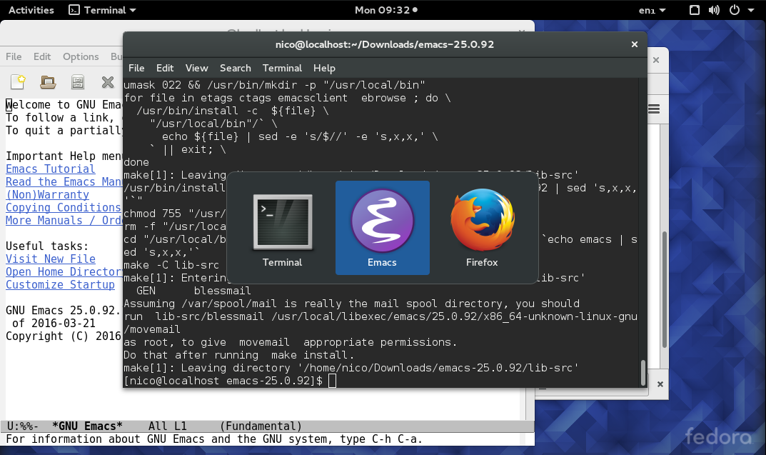 1073x637 Bug New Emacs Icon Blurry In Gnome On Fedora