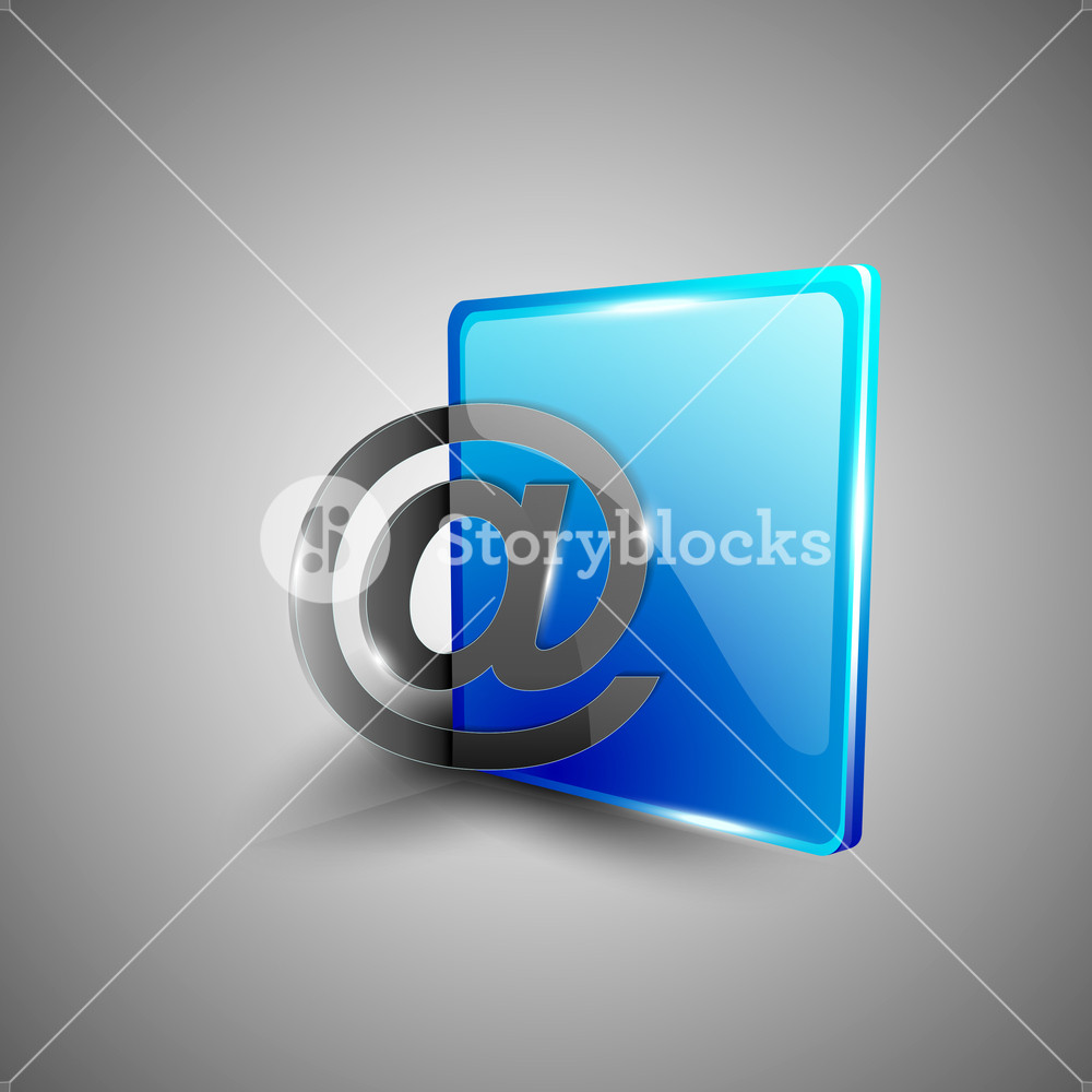 1000x1000 Glossy Web Email Address 'at' Symbol Icon Set Royalty Free