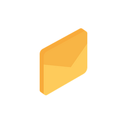 256x256 Mail, Email, Envelope, Isometric, Grid, Icon Of Isometric Style