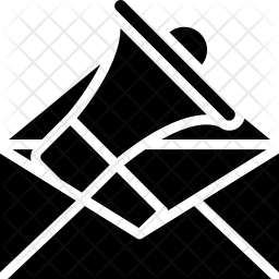256x256 Email Alert Icon Of Glyph Style
