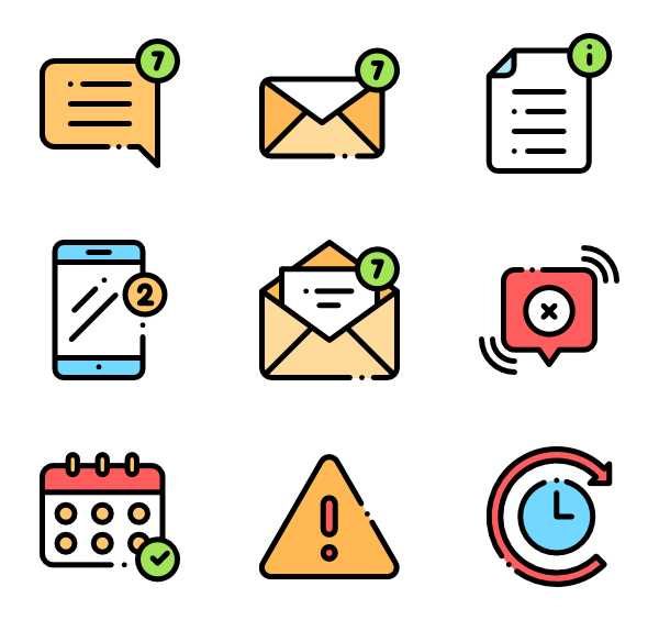 600x564 Mail Alert Icons