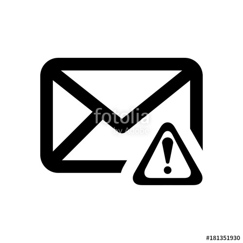 500x500 Alert Email Icon Stock Image And Royalty Free Vector
