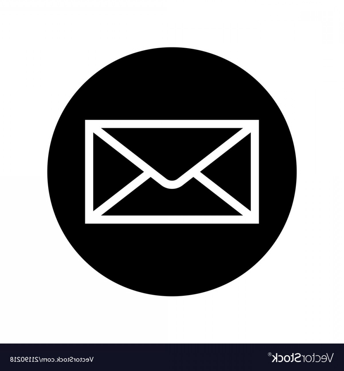1200x1296 Mail Icon In Black Circle Envelope Symbol Vector Cultracing