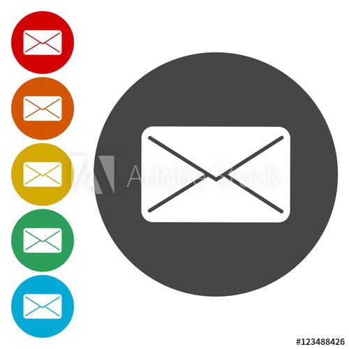 500x500 Email Flat Icon Post Sign