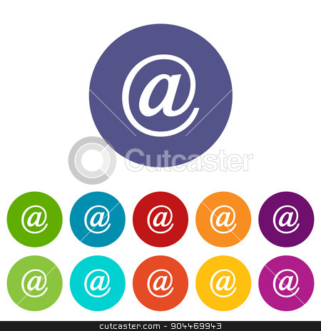 450x464 Email Flat Icon Stock Vector