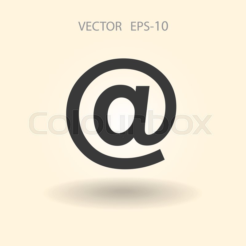 800x800 Flat Icon Of Email Stock Vector Colourbox