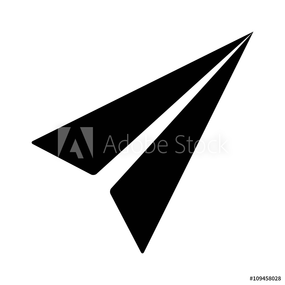 1000x1000 Fotografie, Obraz Send Mail Paper Airplane Send Email Paper