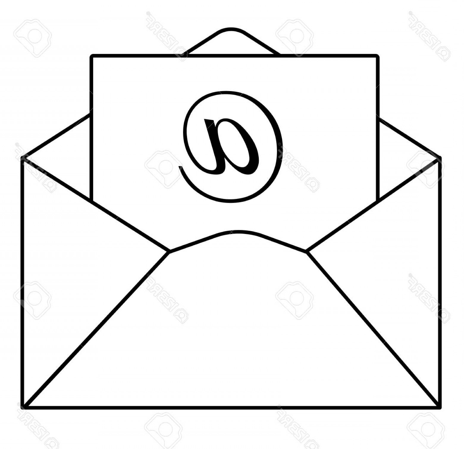 1560x1508 Photostock Vector Outline Email Icon In Trendy Flat Style On White
