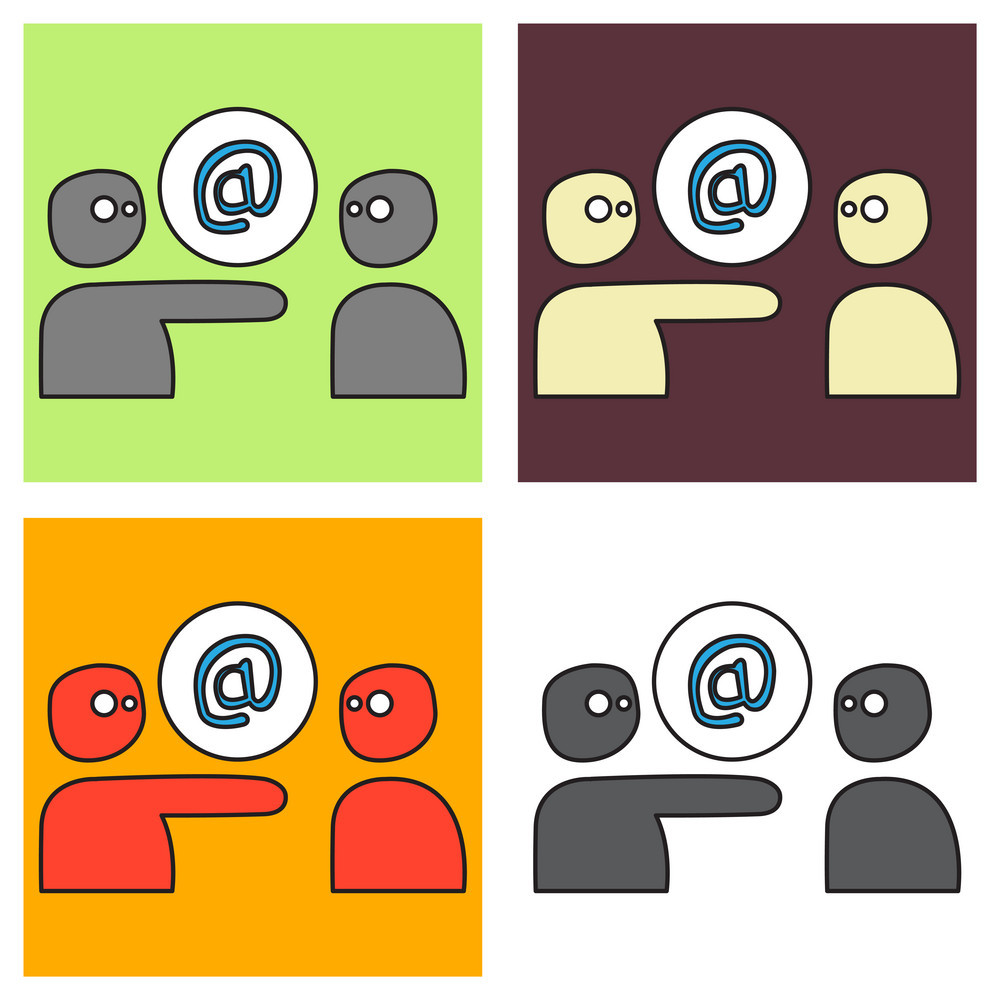 1000x1000 Set Of Outline Email Icon Isolated On Background Vector