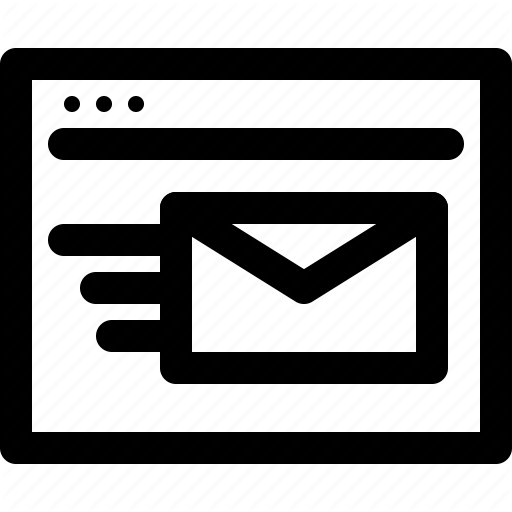 512x512 Browser, Email, Internet, Monitor, Send, Website Icon