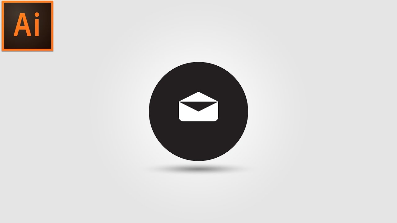 1280x720 Illustrator Tutorial Draw Email Icon