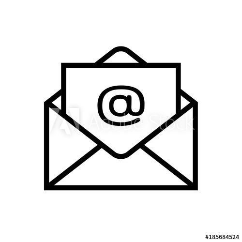 Email Icon Isolated On White Background 500x500 Email Icon Isolated On White Background