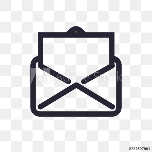 500x500 Email Icon On Transparent Background Modern Icons Vector