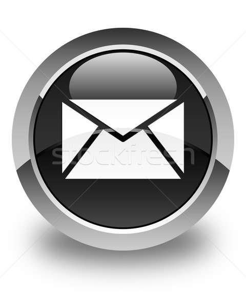 480x600 Email Icon Glossy Black Round Button Stock Photo Faysal Farhan