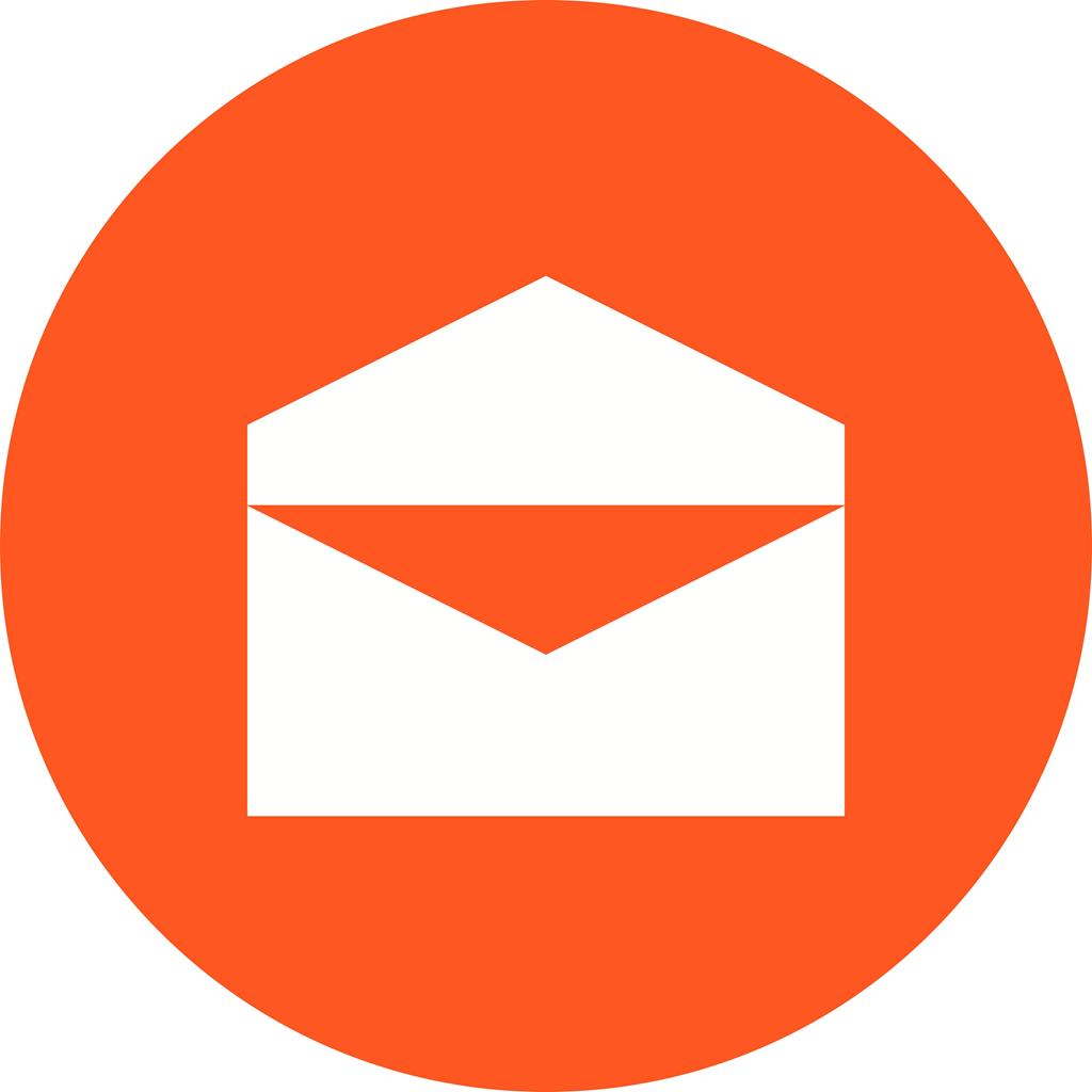 1024x1024 Mail Ii Flat Round Icon