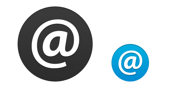 600x300 Round Email Icon