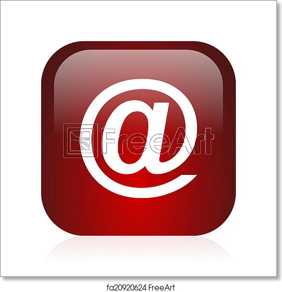 Free Art Print Of Email Icon Square Red Glossy Icon Freeart 561x581 Free Art Print Of Email Icon Square Red Glossy Icon Freeart