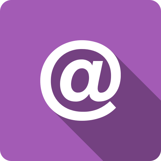 At, Email, Mail, Purple, Shadow, Square Icon 512x512 At, Email, Mail, Purple, Shadow, Square Icon