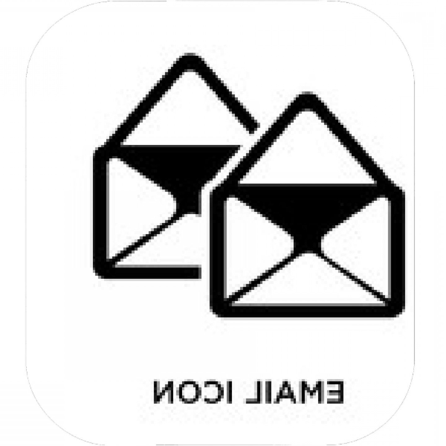 1440x1440 White Email Icon Vector Catchsplace