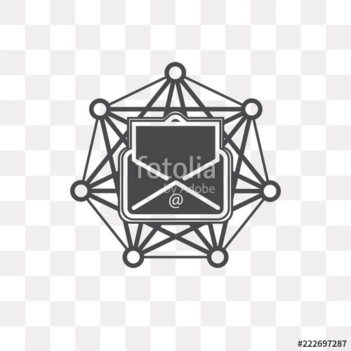 500x500 Email Icon On Transparent Background Modern Icons Vector