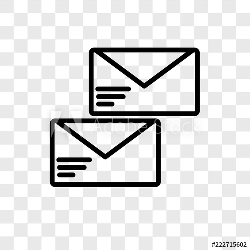 500x500 Email Icons Isolated On Transparent Background Modern