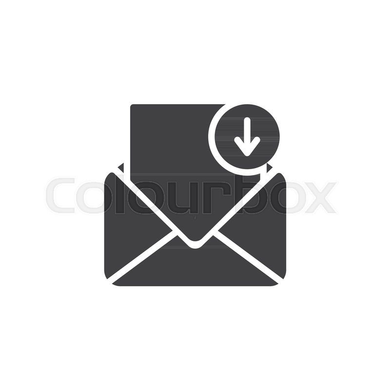 800x800 Mail Inbox Vector Icon Filled Flat Stock Vector Colourbox