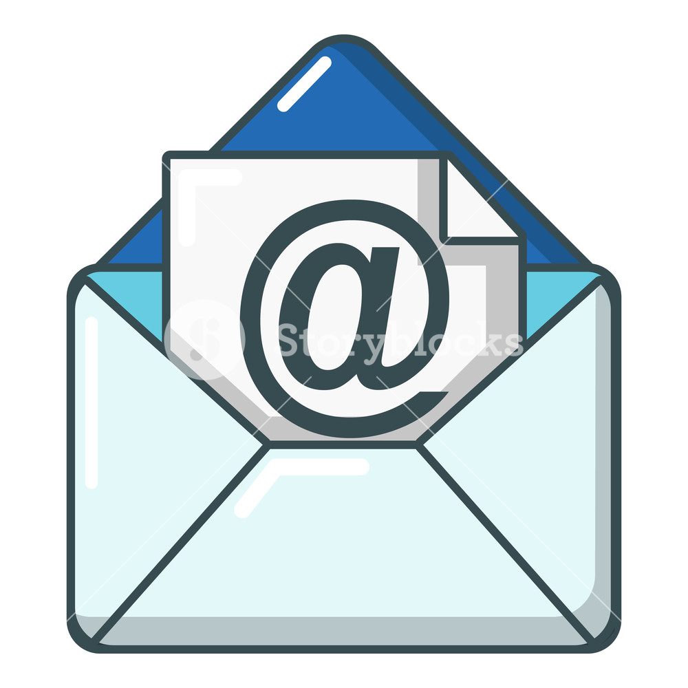 Email Icon Cartoon Illustration Of Email Vector Icon For Web 1000x1000 Email Icon Cartoon Illustration Of Email Vector Icon For Web