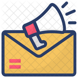 256x256 Email Marketing Icon Of Colored Outline Style