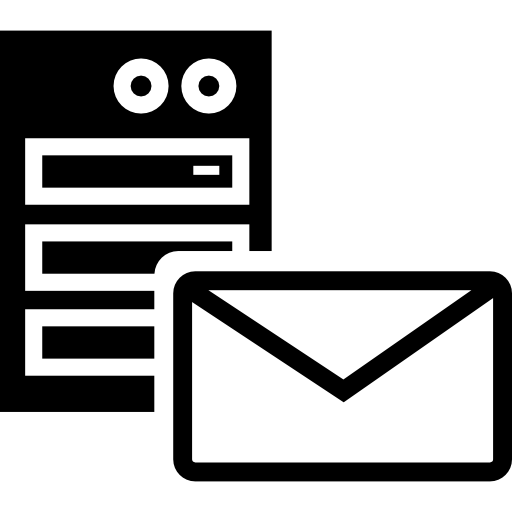 512x512 Server With Email Outline Icons Free Download