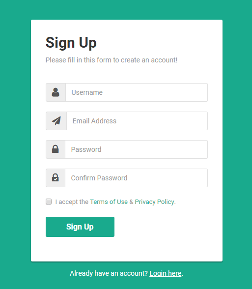 Bootstrap Sign Up Form With Icons Template 513x588 Bootstrap Sign Up Form With Icons Template