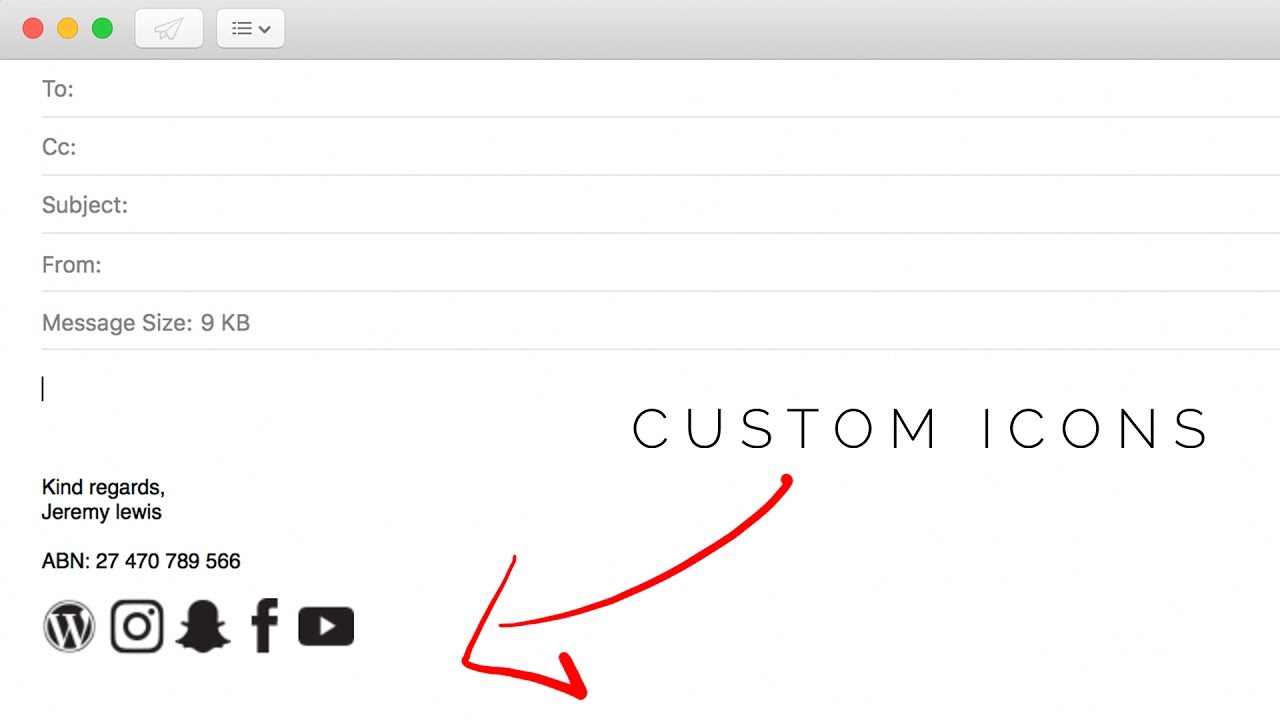 add social icons to email signature outlook