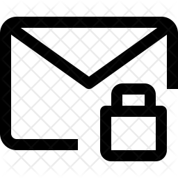 256x256 Secure Email Icon Of Line Style