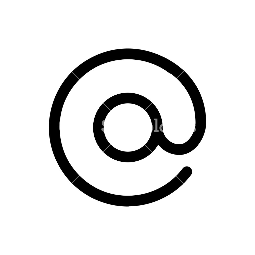1000x1000 At Email Icon Symbol Of Electronic Mail Communication Outline